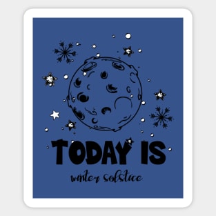 Hello Winter December 21 Winter Solstice Sticker